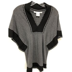 Max Studio Black Striped Kimono Style Sweater.